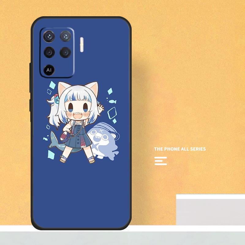Gawr Gura Hololive Anime Case For Oppo A74 A94 A54 A15 A17 A57 A6 A5 Pro A16 A76 A96 A40 A60 A80 A18 A38 A58 A78 A98