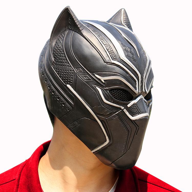 Black Panther Helmet Captain America3Civil War Mask Marvel Comics Halloween Latex Costume Black Panther Headgear
