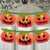 Store Event Decorations Halloween Pumpkin Banner ,Spooky Hanging Garland, Happy Festive Flag Party Decoration for Porch Fence, Photo Setting Backdrop