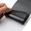 4D Carbon Fiber Car Rear Boot Bumper Trunk Anti-Scratch Protector Corner Trim Strip Cover Guard Sticker Sill Plate Accessories