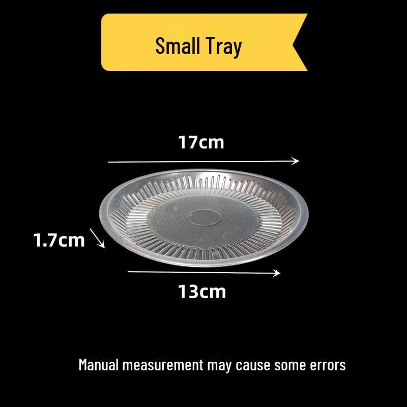 Chuanghui Clear Disposable Plastic Serving Plates, 50-Pack