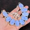 Blue Lace Agate Gemstone Necklace Handmade Jewelry 925 Sterling Silver Necklace Adjustable Chain Necklace Designer Jewelry Gifts for Mother