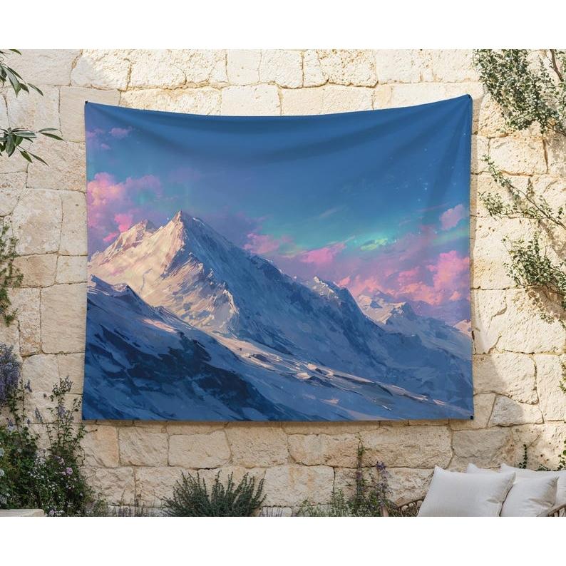 Aurora Mountain View tapestry 75x100