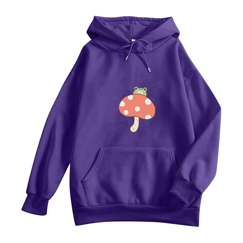 Fashion Women's Print Loose Long Sleeve Top Women's Hooded Sweater