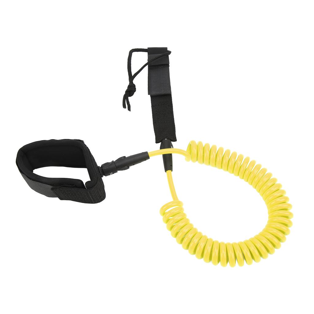 Surfing Foot Rope 7mm 10ft Coiled Spring High Elastic Adjustable Lightweight for Paddle Board Surfboard