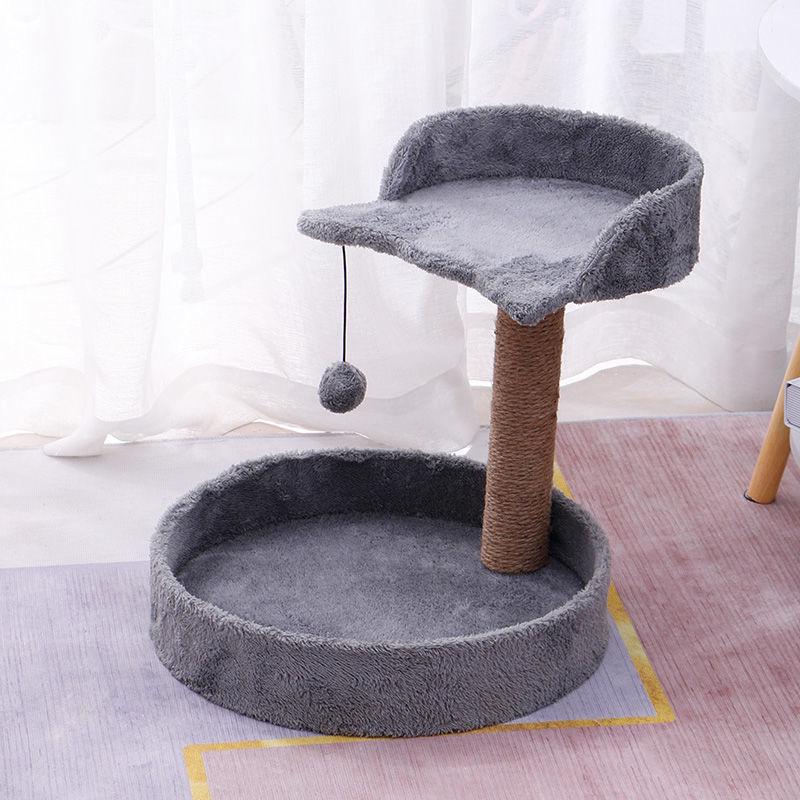 Winter Warm Cat Bed & Scratching Post with Durable Sisal - Vertical Climbing Frame & Toy