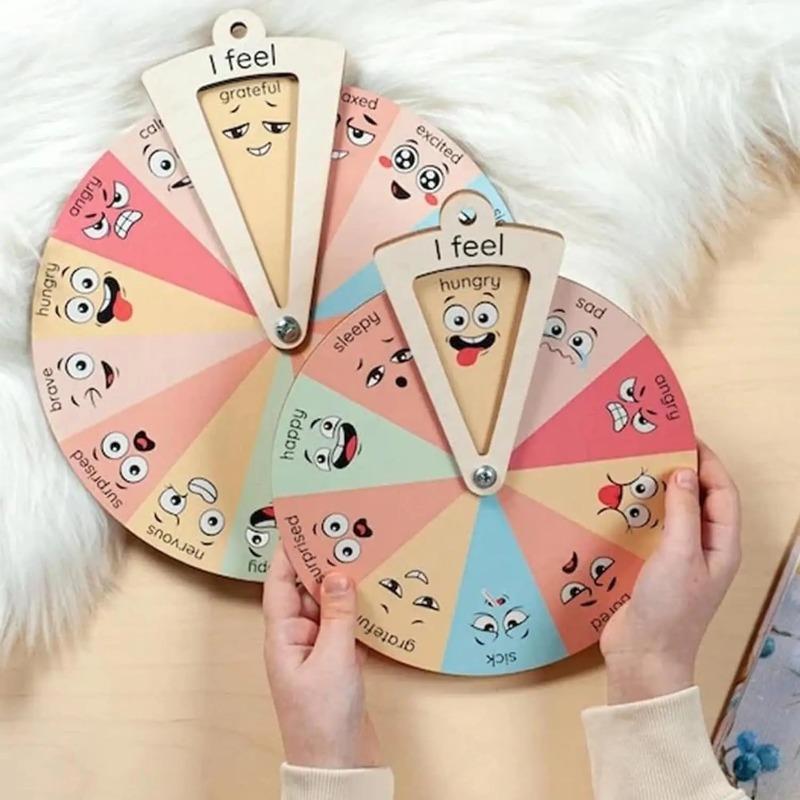 Деревянное детское колесо эмоций — фото 3