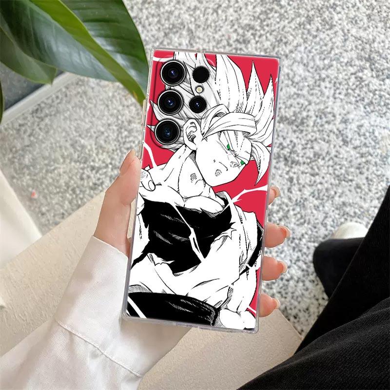 Phone Case For Samsung Galaxy S26 Ultra S25 S24 S23 S21 Ultra S20 FE S22 S26 Plus S25FE Clear Cover DBZ Anime Goku Gogeta Vegeta