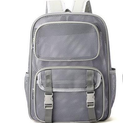 Schoolbag Backpack Transparent Mesh Backpack Lightweight School Outdoor Travel Large Capacity Student School Bag