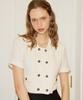Salon De Yohn Double Button Crop Jacket_ Ivory