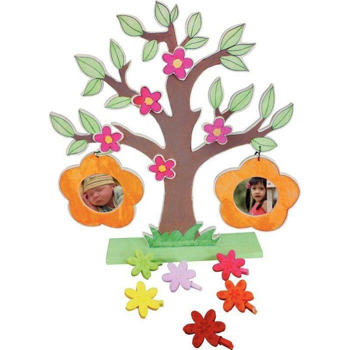 Support en bois à décorer - Cadre Arbre - Beige - Mixte - Pour enfants - Personnalisable