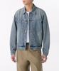 Relaxed Pleated Denim Trucker Jacket [Light Indigo]