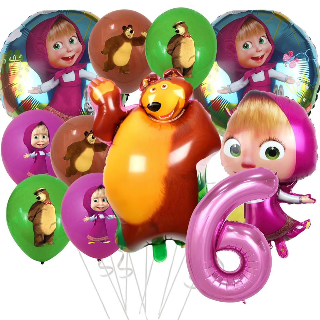 Mädchen und Bär Geburtstagsdekorationen Einweggeschirr Tischdecke Becher Teller Serviette Ballons Babyparty Kinder Partygeschenke