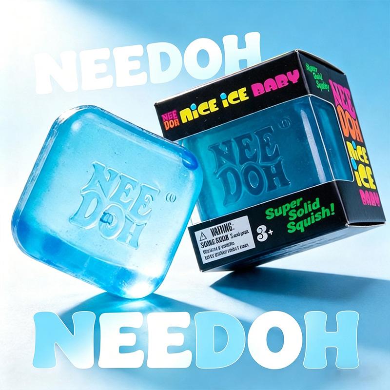 Bai Fen Bai Toys Needoh Sensory Nice Cube Sensory Toys Fidget Square Ice Cube Stress Relief Blocks Relieving Puzzles Pressure Relief Adhd Toy