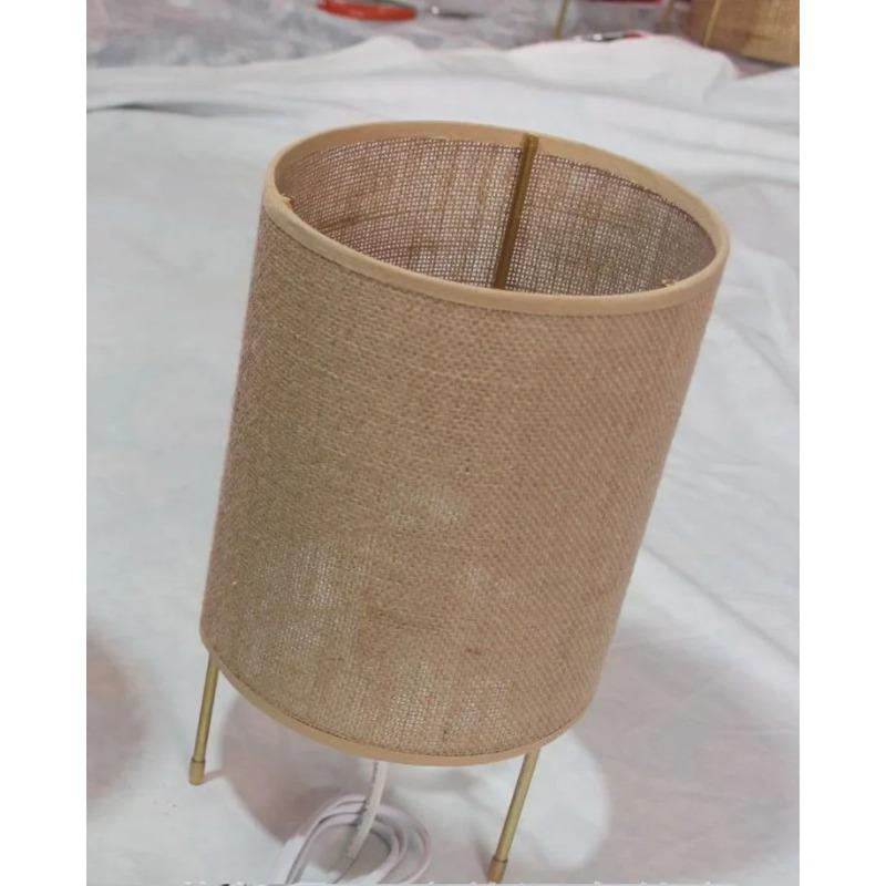 Lampa biurkowa Rattan Art Handmade Sypialnia Gabinet Łóżko Dekoracja Mała Lampka Nocna Nordic Kreatywność Wystrój Domu Lampa Łóżkowa