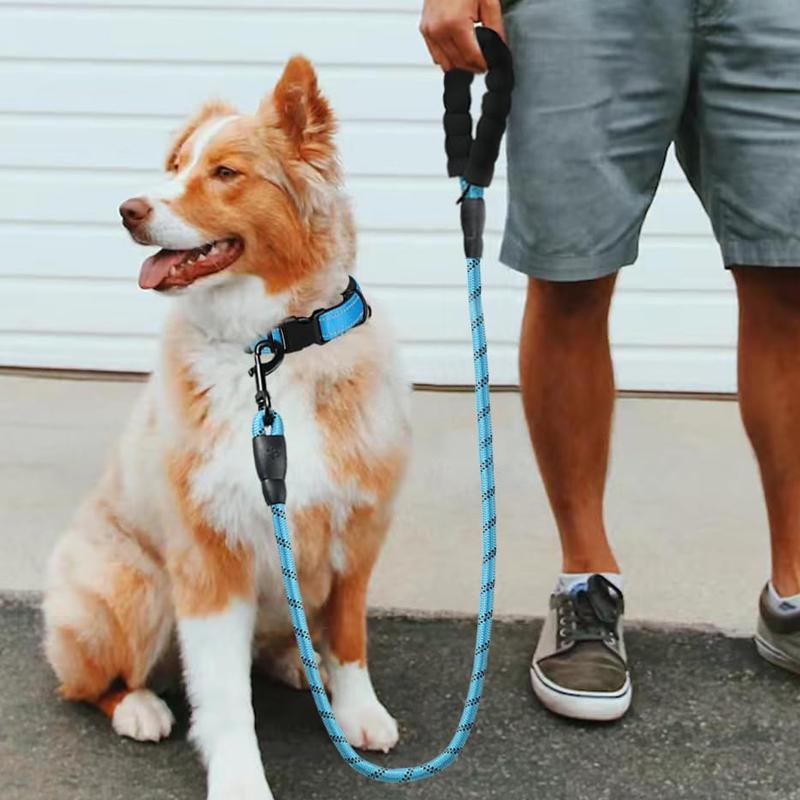 3M Reflective Dog Leash With Comfortable Padded Handle Double Heavy Duty Traction Rope  for Dogs Suitable Small To Large Dogs