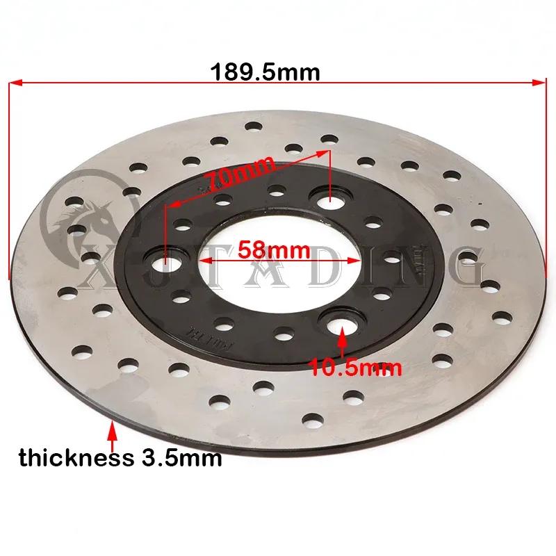 Motorrad 190MM 70mm*3 Bolzen Bremsscheibe Rotor für Chinesische GY6 Roller Moped ATV Go-Kart Teile