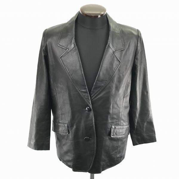 

Georges Memmi Sheep Nappa Lamb Leather Jacket / 9 / Women s M / Black / Single / No Vent / Simple(USED)