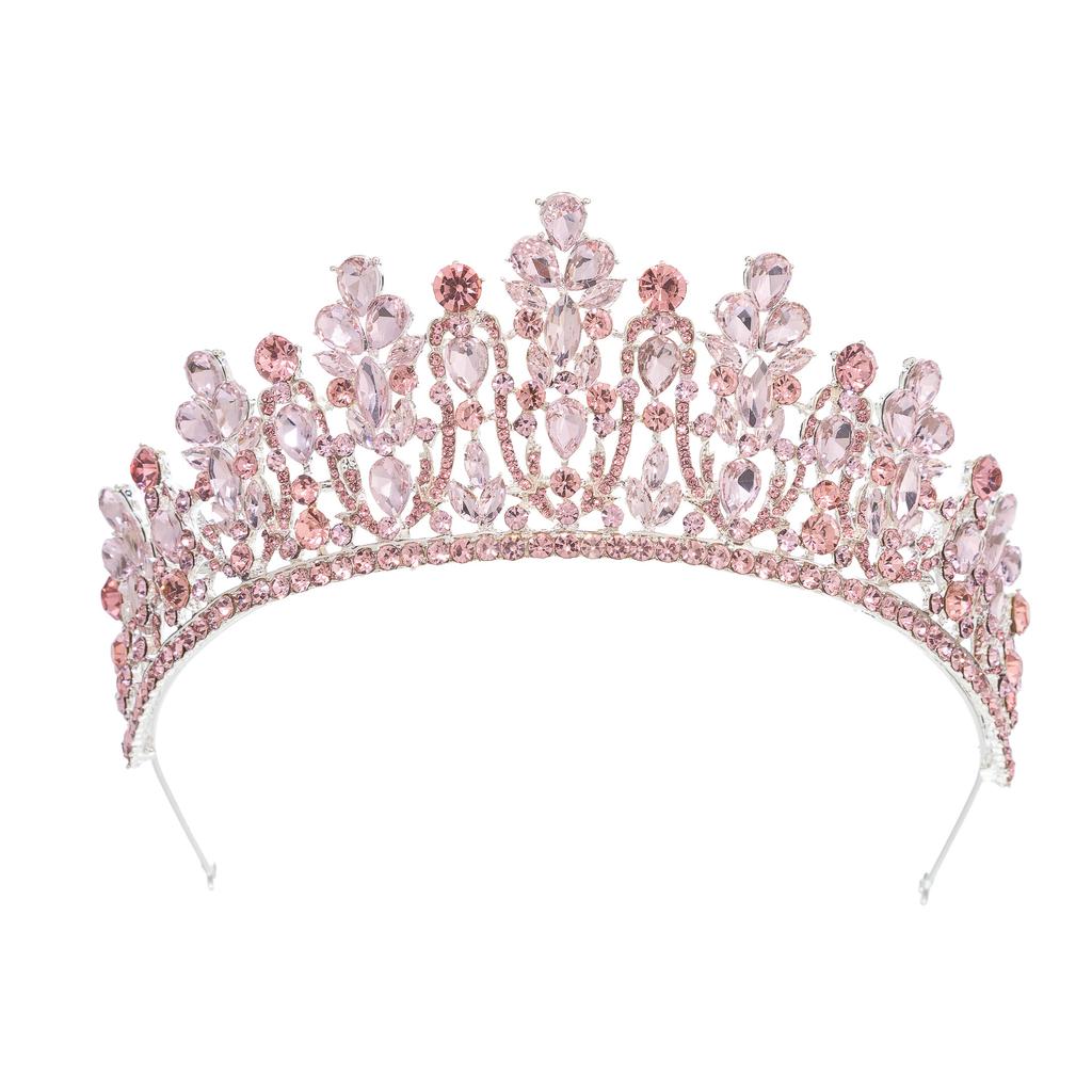 Baroque European and American Beauty Pageant Bridal Crown Tiara Alloy Crystal Wedding Headband Hair Accessories Crown