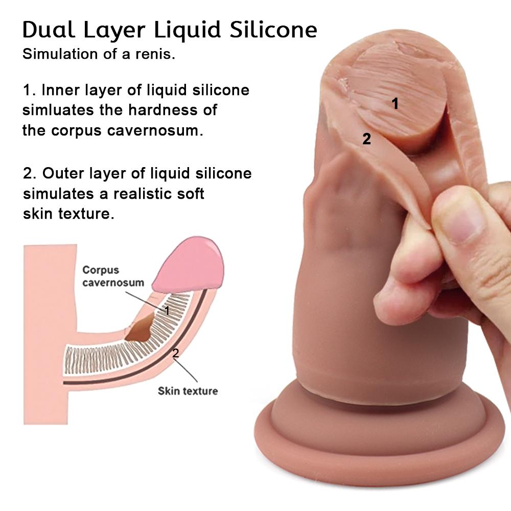 MoDi Skin Feeling Realistic Dildo for Women Soft Huge Penis Lesbain Anal Sex Toys for Adults 18+