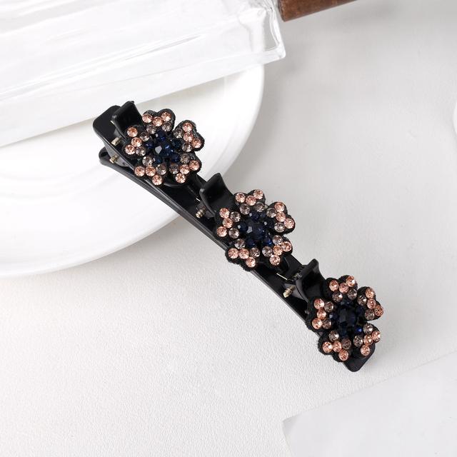 Módní křišťálové květiny Sponky do vlasů pro ženy Dívky Kamínky Copánky Sponky do vlasů Ofina Boční spona Barrettes Korejské vlasové doplňky