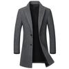 Winter Wool Jackets Men Casual Slim Outwear Long Trench Coat