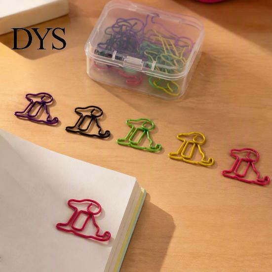 Decorative Animal Shaped Clips 20PCS Cute Paper Clips, Bone/Duck/Dog/Cat Shape, School Supplies for Notes Metal Fasteners Office And Colorful