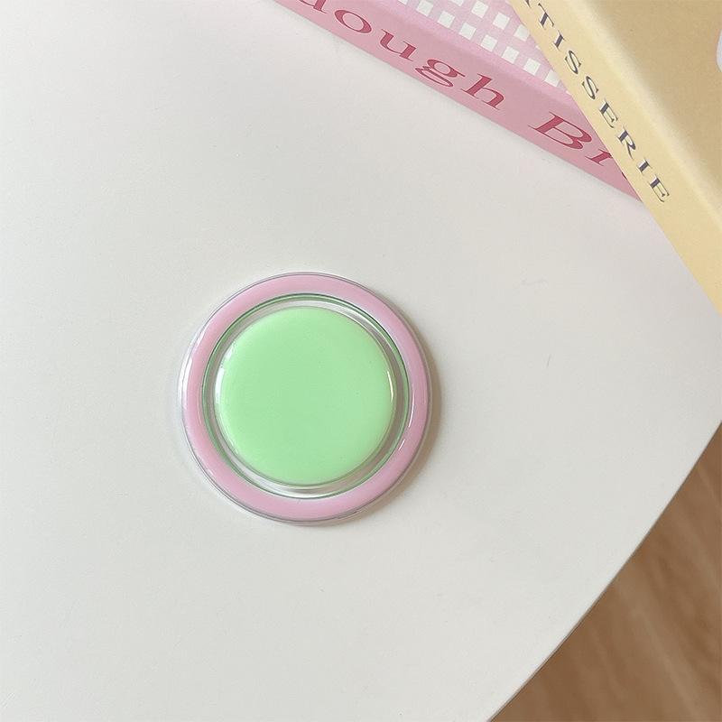 Xiaoqing Fresh Air Round Mobile Phone Airbag Holder Magnetic Attraction Retractable Internet Celebrity Gifts Desktop Support Ring