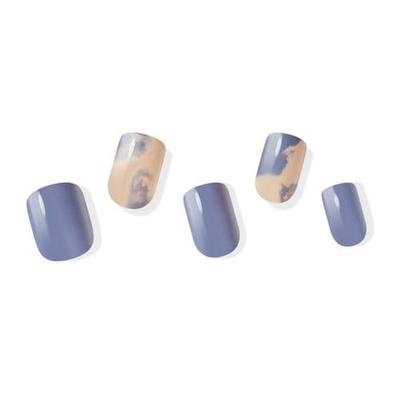 Reusable Nail Tip Pale Marble Regular Square