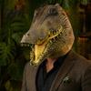 Masque de Crocodile d'Halloween Réaliste en Latex pour Adulte, Costume d'Animal Effrayant, Couvre-chef Flexible avec Ouvertures Respirantes, Cosplay Scène