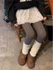 White Lace Anti-Exposure Base Layer Skirt with Sweatshirt Hem - Essential Autumn/Winter Underwear