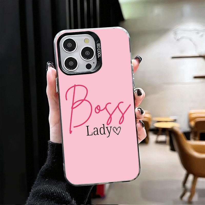 Girl Boss Lady Pink Soft Phone Case for iPhone 15 16 17 Pro Max 17Air 16E 14 Plus 13 12 Mini Shockproof Cover Back Shell