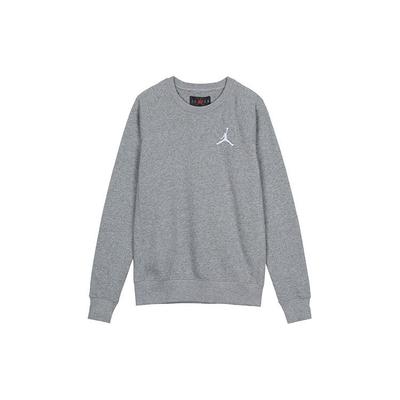 Fleece-Lined Warm Sports Crew Neck Sweatshirt Men Tops Carbon-Grey DC6716-091