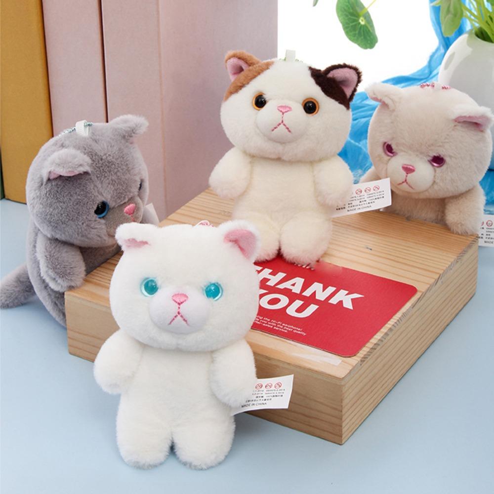 

PP Cotton Cat Plush Keyring Cartoon Plush Cat Doll Pendant Plush Cat Keychain Couple Gift style 2