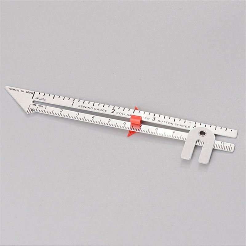 Metal Sliding Gauges Sewing Ruler Measuring Tool Measuring Sewing Gauges Fabric Quilting Ruler for Crafting