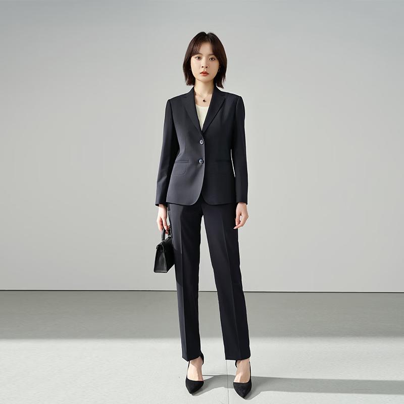 Women's Slim Fit Notched Lapel Business Suit Set