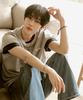Seteo Supima Basic Crew Neck Short Sleeve T-Shirt Melange Gray
