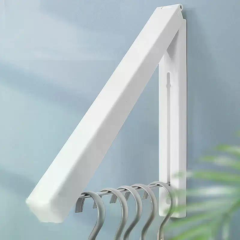 Folding Clothes Hanger Space Saving Clothes Rack Invisible Clothes Storage Hanging Rack For Laundry Room Bathroom