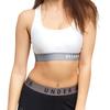 Under Armour Mid Crossback Sports Bra With Padding Medium Support Women Underwear White 1307200-100