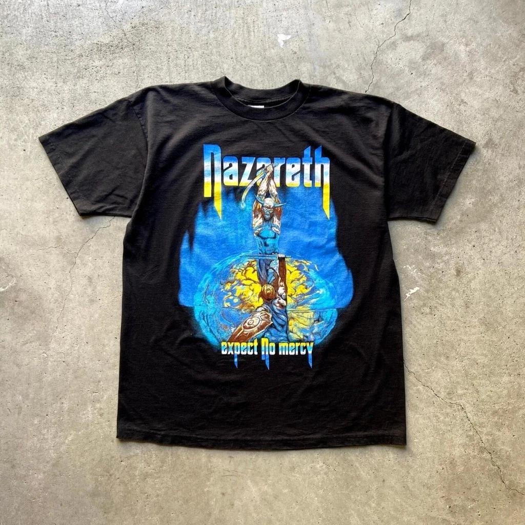 VTG Nazareth Band except no mercy Ablum Rock T-shirt S to 5XL 2F2166 XXXXL