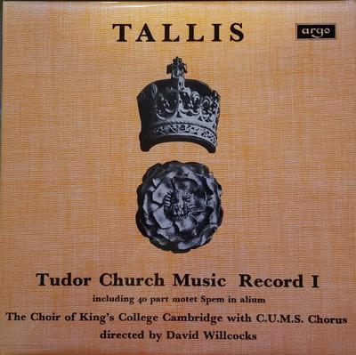 Disque LP TALLIS, LE CHŒUR DE KING'S COLLEGE - Musique d'église Tudor Disque 1 ZRG5436 ARGO Allemagne Classique Occasion