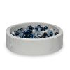 Dry Pool 110x30 Corduroy Gray 400 Balls: Transparent, Pearl, Metallic Graphite, Metallic Blue