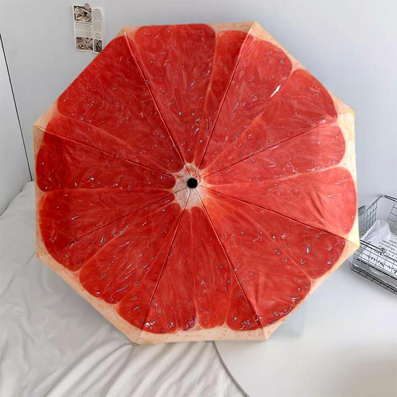 1 PC Automatic Folding Umbrella - Cartoon Pattern, Portable & Foldable Design with 8 Ribs, Christmas Birthday Gifts