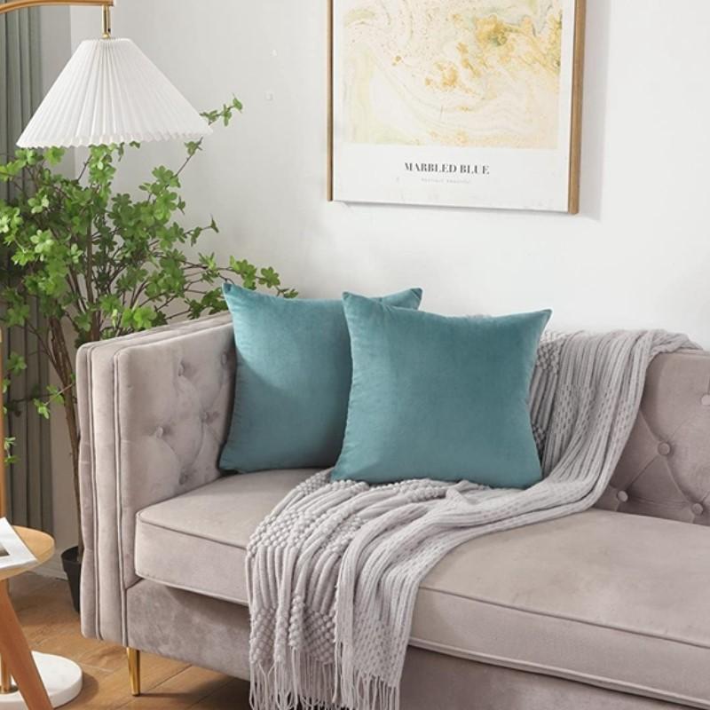 Gift Velvet Cushion Covers for Sofa Living Room Luxury Decorative Pillow Cover Ultra Soft Pillowcase 45x45 30x50 50x50 Cojines
