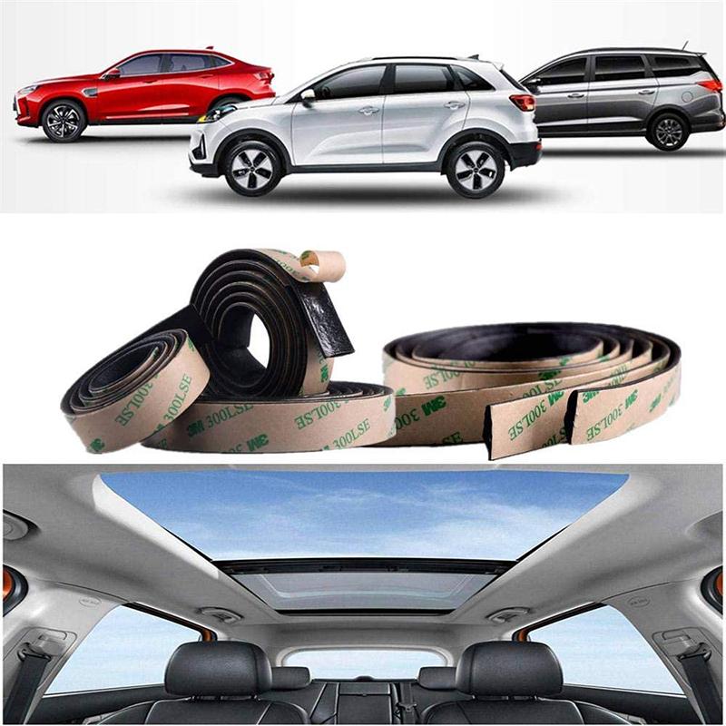 Car Door Edge Weatherstrip Rubber Sealing Noise Windproof Protection Front Window Auto Sealant Accessories Decoration