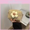 Stylish Canvas Woven Shoulder Bag Summer 2023 Trendy Mini Square Crossbody