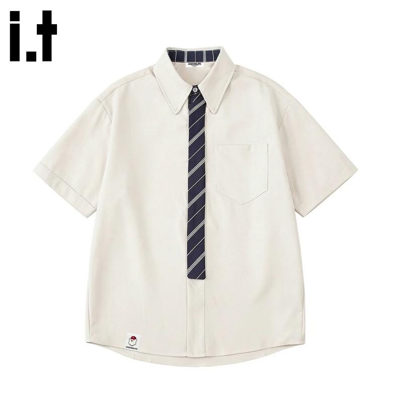 CHOCOOLATEit Men s Summer Loose-Fit Short-Sleeve Lapel Shirt 5XL