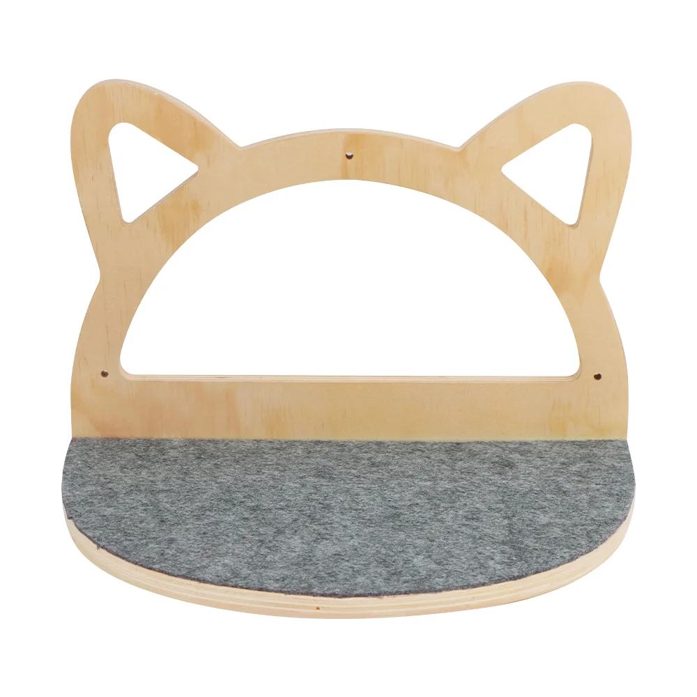 Wandmontiertes Katzenmöbel Kratzbaum Hängematte Versteckhaus Brücke Katzenkletterregale Katzen-Fitnessstudio Spielplatz Krallenpflege-Spielzeug