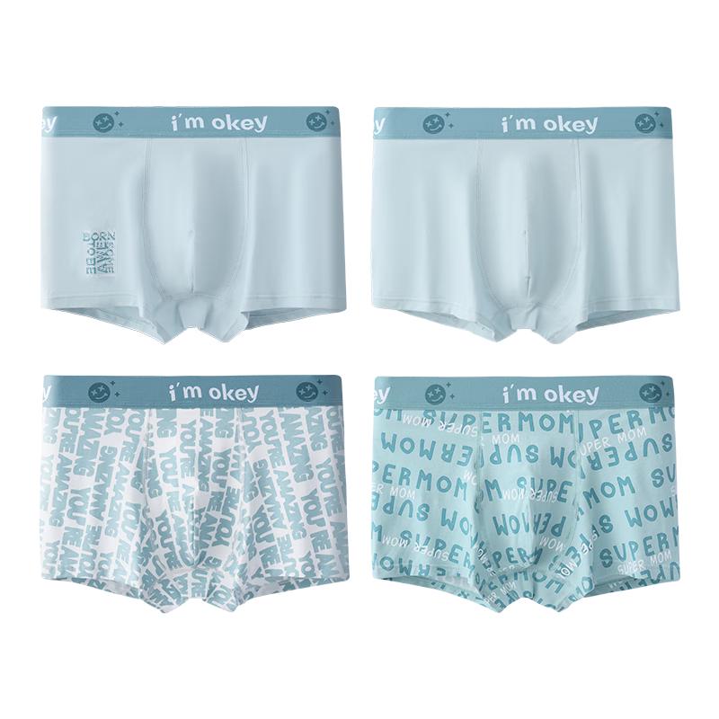 

Teen Boys Cotton Printed Boxer Briefs 4-Pack 2XL (130-150 lbs)