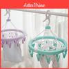 Durable Plastic Circular Hanging Drying Rack With 20 Clips For Socks Underwear Dorm Use